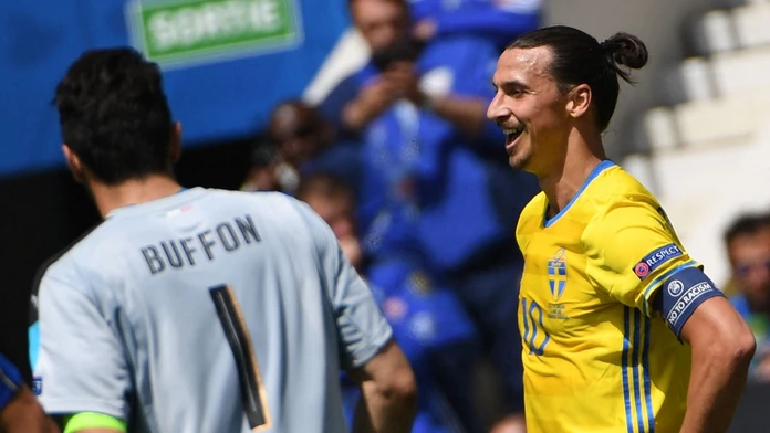 Gianluigi Buffon a Zlatan Ibrahimovič