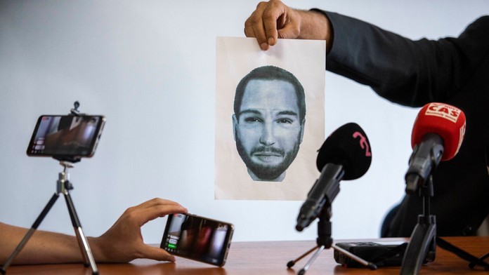 Na snímke identikit možného svedka hľadaného v súvislosti s vraždou Jána Kuciaka a Martiny Kušnírovej