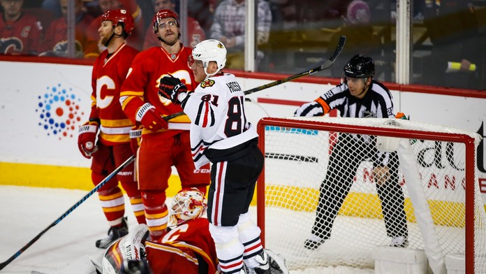 Marian Hossa po víťaznom góle.