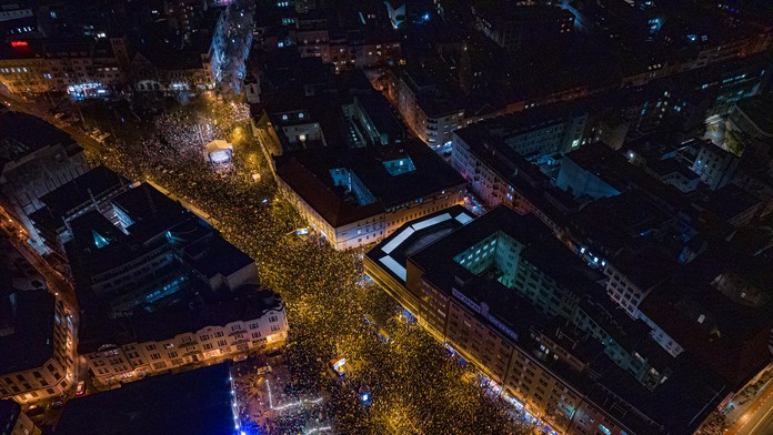 Protest v Bratislave.