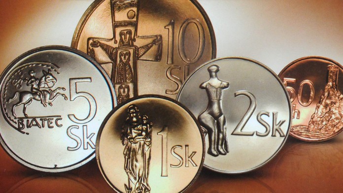 Slovenské mince - ilustračná snímka