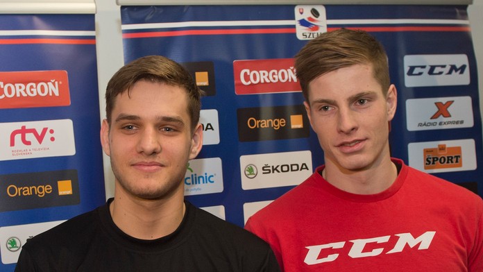 Na archívnej snímke Christián Jaroš (vľavo) a Peter Cehlárik.