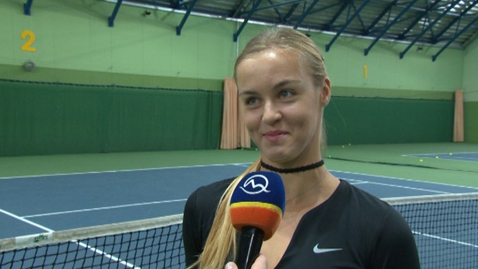 Anna Karolína Schmiedlová v rozhovore pre TV Markíza.