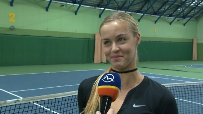 Anna Karolína Schmiedlová v rozhovore pre TV Markíza.