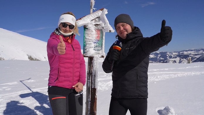 Zuzana Kamasová a reportér Ján Tribula.