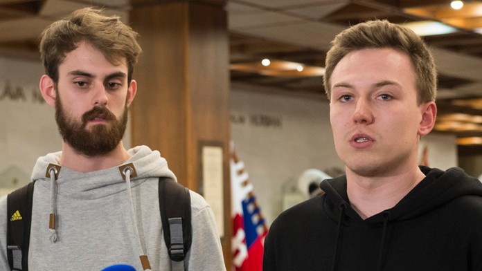 Dávid Straka a Adam Bajo (vpravo).