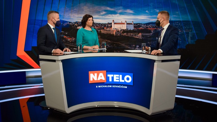 Peter Pellegrini a Veronika Remišová v Na telo.