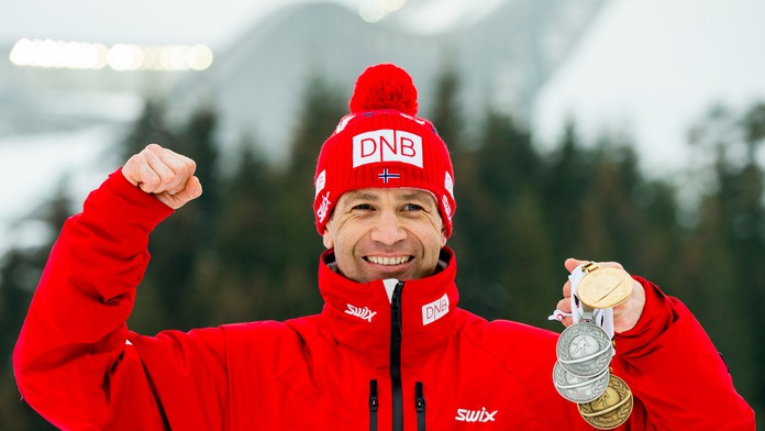 Nórsky biatlonista Ole Einar Björndalen na archívnej snímke.
