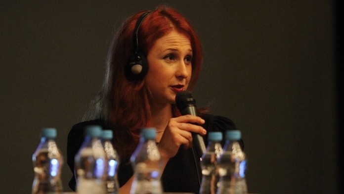 Ruská aktivistka a bývalá členka punkovej skupiny Pussy Riot Marija Aľjochinová.