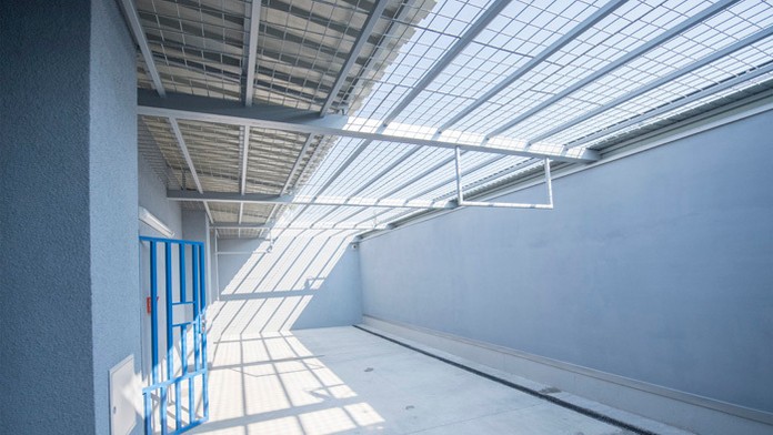 Vychádzková miestnosť v zrekonštruovanom Ústave na výkon trestu odňatia slobody v Bratislave.