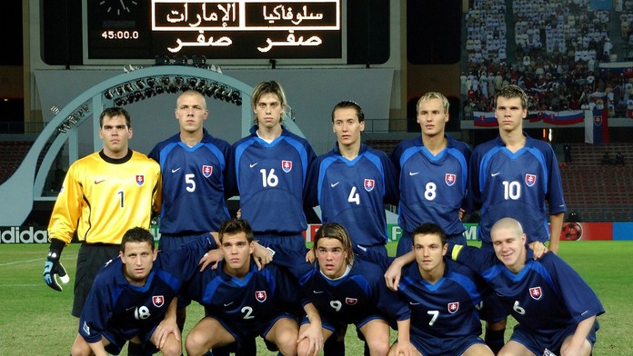 Slovenský tím pred úvodným zápasom turnaja proti SAE.