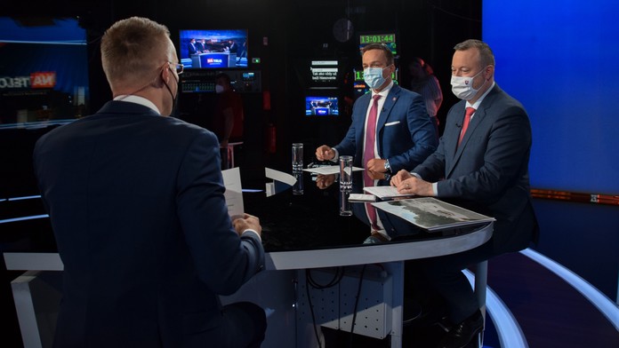 Erik Tomáš a Milan Krajniak v Na telo.