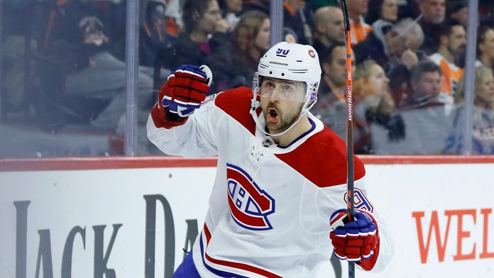 Mika Zibanejad z NY Rangers proti NY Islanders.