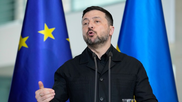 Na snímke ukrajinský prezident Volodymyr Zelenskyj.