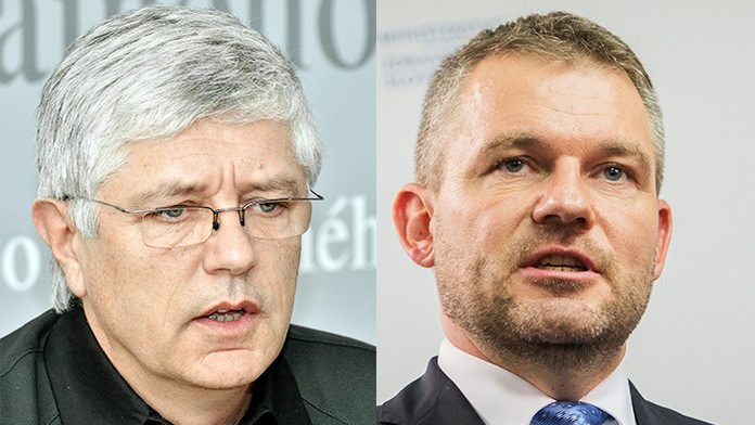 Marián Slobodník a Peter Pellegrini.