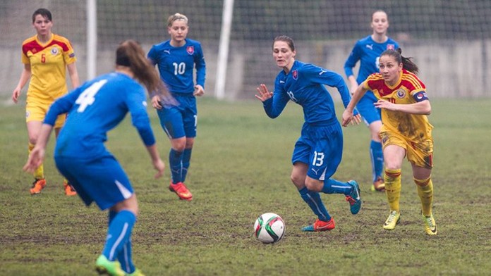 Slovenské futbalistky do 19 rokov na turnaji Kubaň Spring 2015.