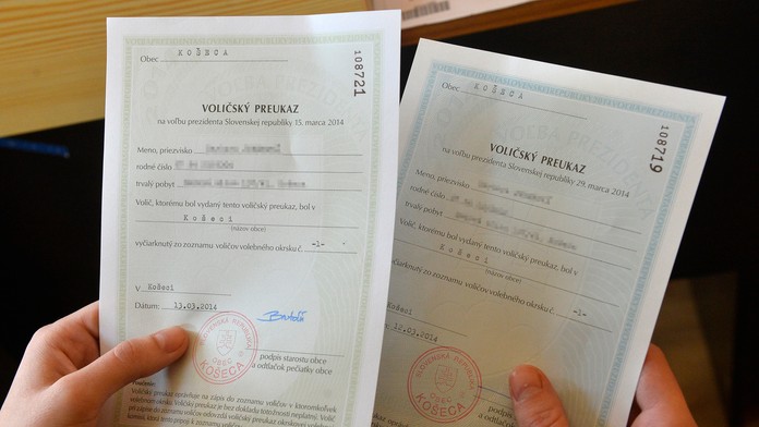 Voličský preukaz - ilustračná snímka