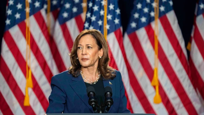 Na snímke americká viceprezidentka Kamala Harrisová.