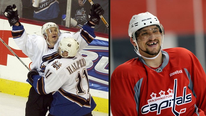 Dvaja najlepší strelci v klubovej histórii Washington Capitals - Peter Bondra a Alexander Ovečkin