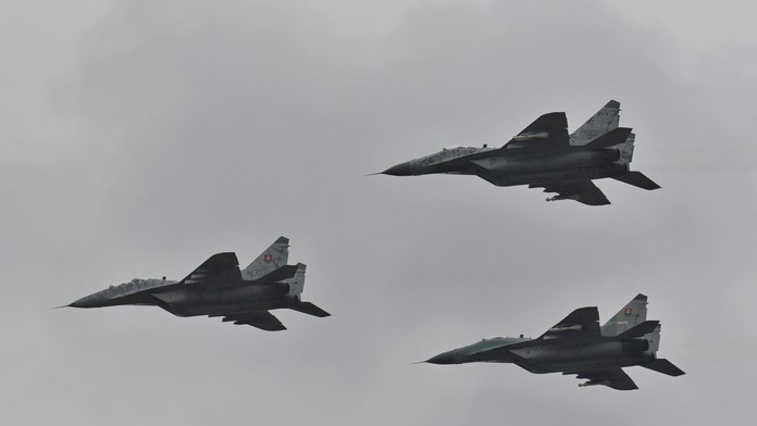 Stíhacie lietadlá MiG-29.