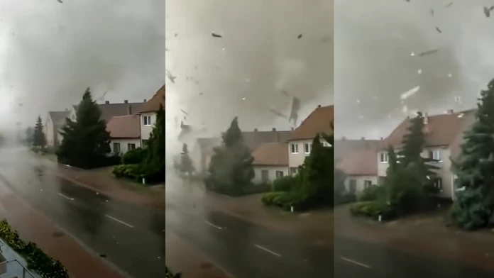 Autentické zábery tornáda