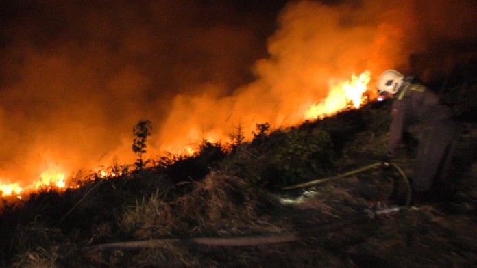 Požiar pri Turzovke.