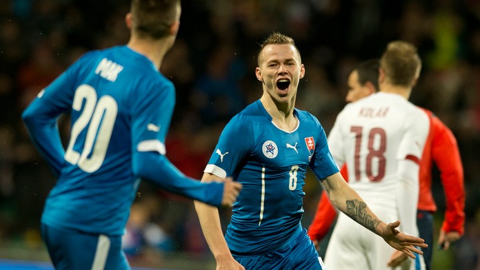 Ondrej Duda sa raduje po strelení gólu