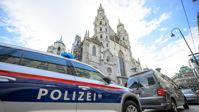 Polícia vo Viedni, ilustračná snímka.