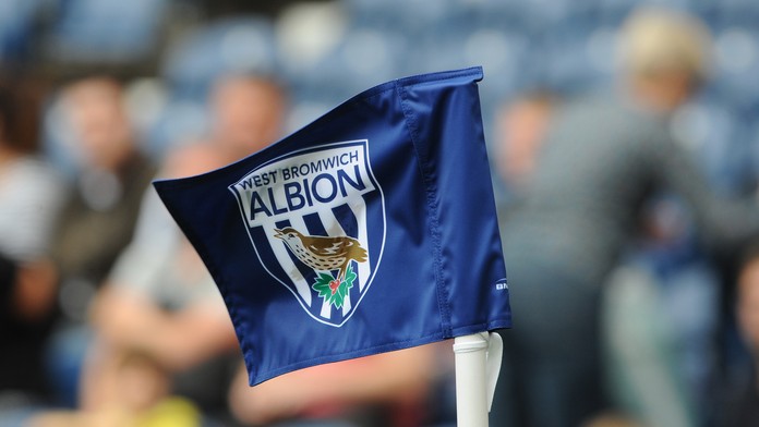 Rohová zástavka na štadióne Hawthorns, kde sídli klub West Bromwich Albion.
