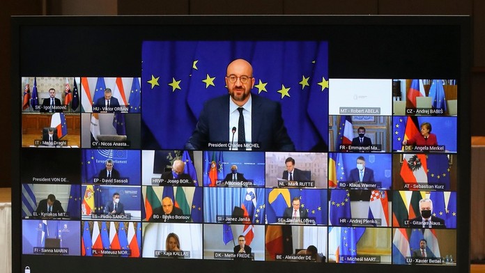 Online summit Európskej únie.