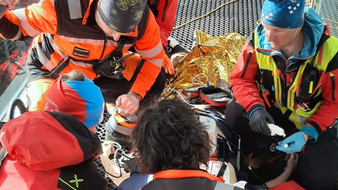 Záchranná akcia na Priehybe.