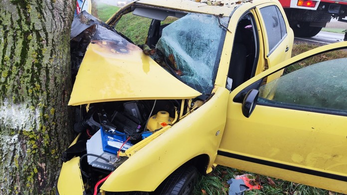 Vodič pri Senci narazil do stromu, z horiaceho auta ho vytiahol okoloidúci hasič