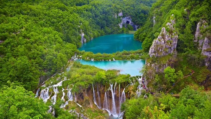 Plitvické jazerá, Chorvátsko.