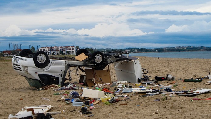 Karavan, v ktorom zahynuli dvaja českí turisti. 