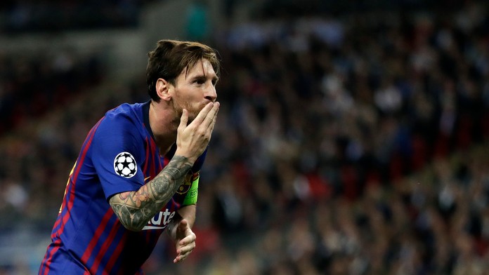 Lionel Messi z Barcelony.