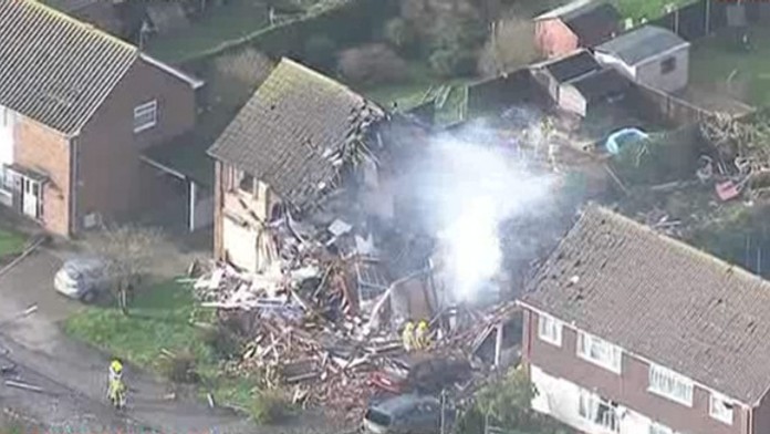 Výbuch domu v Británii