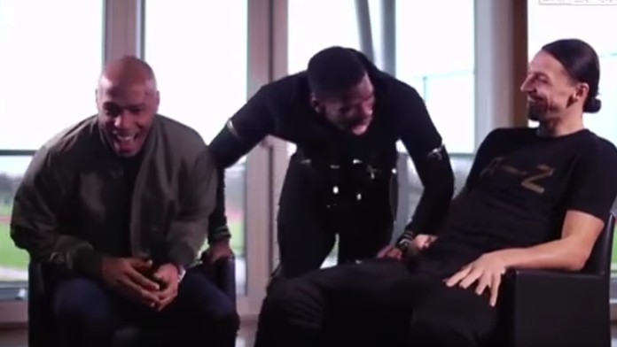 Thierry Henry v štúdiu Sky Sports s Paulom Pogbom a Zlatanom Ibrahimovičom.