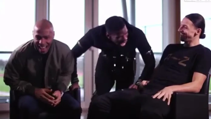 Thierry Henry v štúdiu Sky Sports s Paulom Pogbom a Zlatanom Ibrahimovičom.