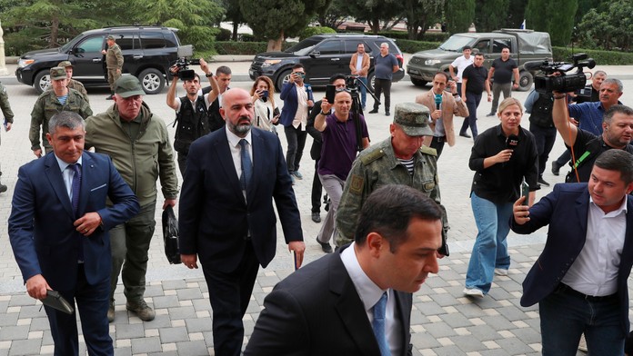 Delegácia z Náhorného Karabachu pricestovala do Jevlachu na rozhovory