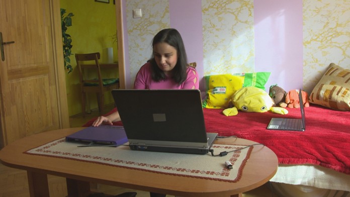 Spisovateľka Michaela Mihóková. 