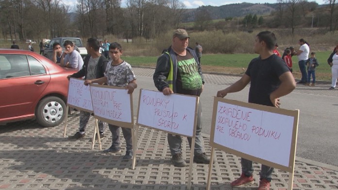 Protest v Markušovciach.