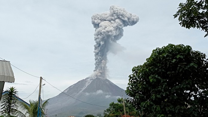 Indonézska sopka Sinabung