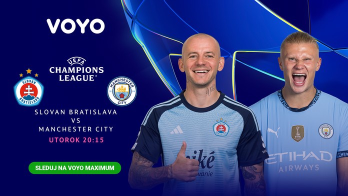 Slovan proti Manchestru City na Voyo maximum, špecialitou je prenos z mládežníckej Ligy majstrov