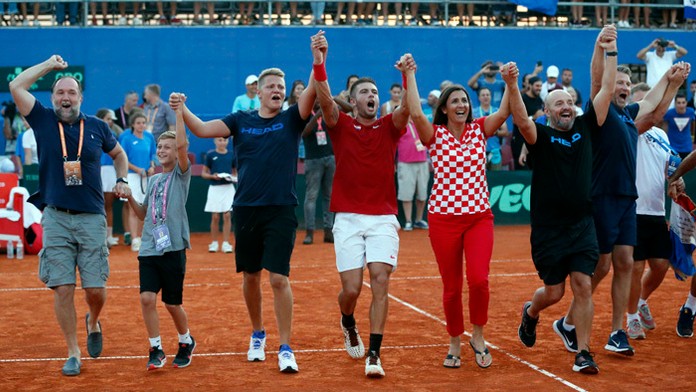 Chorvátsky tím sa teší z postupu do finále Davisovho pohára.