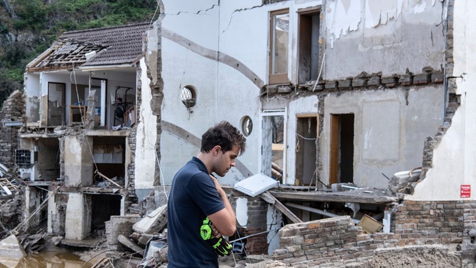 Škody po záplavách v Nemecku