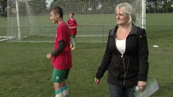 Prezidentka FK Slovan Levice Zuzana Kolčárová.