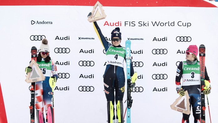 Švédka Swennová-Larssonová si pripísal druhý triumf v slalome. Na štarte chýbala aj Gutová-Behramiová