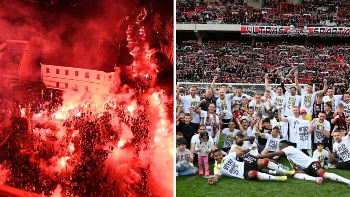 Červeno-čierne mesto, krst knihy i párty legiend. Spartak Trnava oslávil 100. narodeniny