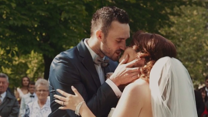 Prvý manželský bozk Mareka Viedenského milovanej Ivke.