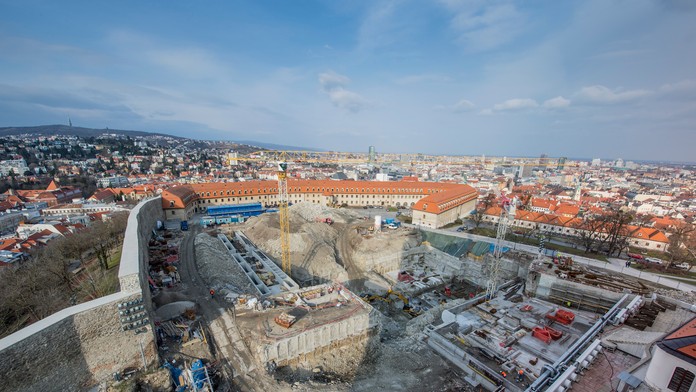 Z výstavby garáží na Bratislavskom hrade